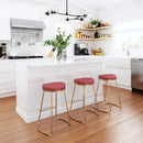 Zuo Bree 101261 Counter Stool - Burgundy & Gold IMAGE 9