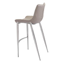 Zuo Magnus 101274 Barstool - Brown & Silver IMAGE 5