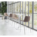 Zuo Magnus 101274 Barstool - Brown & Silver IMAGE 7