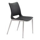 Zuo Ace 101280 Dining Chair - Black & Silver IMAGE 1