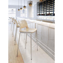 Zuo Ace 101285 Barstool - Light Pink & Silver IMAGE 8