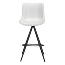 Zuo Aki 101287 Barstool - White & Black IMAGE 3