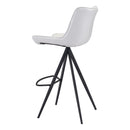 Zuo Aki 101287 Barstool - White & Black IMAGE 5