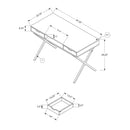 Monarch Computer Desk - Cappuccino/Gold Metal I 7210 IMAGE 5