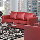 Aman Furniture Stationary Leather Match Sofa 1231 Sofa IMAGE 1