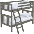 Crate Designs Furniture G4705Q Mission Style Extra-Long Bunk Bed - Graphite IMAGE 1