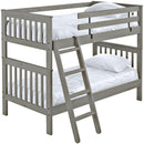 Crate Designs Furniture S4705TQ Mission Style Extra-Long Tall Bunk Bed - Storm IMAGE 1