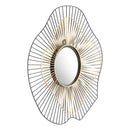 Zuo Comet A12217 Round Mirror - Black & Gold IMAGE 1