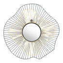 Zuo Comet A12217 Round Mirror - Black & Gold IMAGE 2