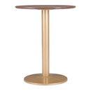 Zuo Alto 101571 Bistro Table - Brown & Gold IMAGE 3