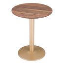 Zuo Alto 101571 Bistro Table - Brown & Gold IMAGE 4