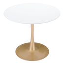 Zuo Opus 101568 Dining Table - White & Gold IMAGE 3