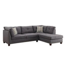 Acme Furniture Laurissa 54385 Sectional Sofa with Ottoman - Light Charcoal IMAGE 1