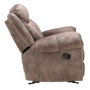 Acme Furniture Zubaida 55022 Glider Recliner - Two Tone Chocolate IMAGE 4