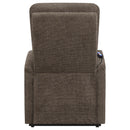 Coaster Furniture Henrietta 609404P Upholstered Power Lift Massage Chair - Brown IMAGE 8