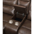 Acme Furniture Aashi 55421 Motion Loveseat with Console - Brown IMAGE 7