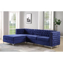 Acme Furniture Sullivan 55490 Sectional Sofa - Navy Blue IMAGE 7