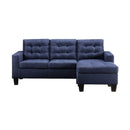 Acme Furniture Earsom 56650 Sectional Sofa with Reversible Chaise - Blue IMAGE 1