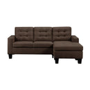Acme Furniture Earsom 56655 Sectional Sofa with Reversible Chaise - Medium Brown IMAGE 1