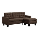 Acme Furniture Earsom 56655 Sectional Sofa with Reversible Chaise - Medium Brown IMAGE 2