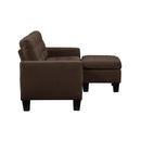 Acme Furniture Earsom 56655 Sectional Sofa with Reversible Chaise - Medium Brown IMAGE 3