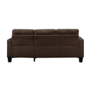 Acme Furniture Earsom 56655 Sectional Sofa with Reversible Chaise - Medium Brown IMAGE 4