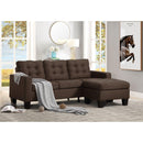 Acme Furniture Earsom 56655 Sectional Sofa with Reversible Chaise - Medium Brown IMAGE 6