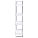 Coaster Furniture Ember 803402 68-inch 4-shelf Bookshelf - White High Gloss and Chrome IMAGE 4