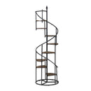 Coaster Furniture Roseglen 805675 69-inch 8-shelf Staircase Bookshelf - Rustic Brown IMAGE 3