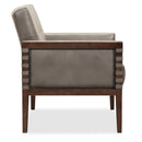 Hooker Furniture CC401-095 Carverdale Leather Club Chair withWood Frame IMAGE 3
