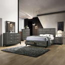 Acme Furniture Valdemar 27057EK King Panel Bed with Storage IMAGE 4