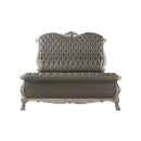 Acme Furniture Dresden 28187EK King Bed - Vintage Bone White and PU IMAGE 1