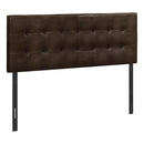Monarch I 6000Q Queen Headboard - Brown Leather-Look IMAGE 1
