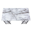 Monarch I 7527 Computer Desk - White Marble-Look/Black IMAGE 3
