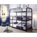 IFDC B 503 - BK Twin/Twin/Twin Bunk Bed - Black IMAGE 1