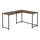 Monarch I 7391 58" Computer Desk - Brown Reclaimed/Black IMAGE 1