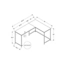 Monarch I 7395 58" Computer Desk - White/White IMAGE 10