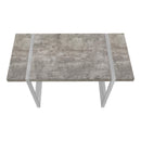 Monarch I 7662 Computer Desk - Grey Conctrete-Look/Silver IMAGE 3
