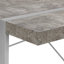 Monarch I 7662 Computer Desk - Grey Conctrete-Look/Silver IMAGE 6