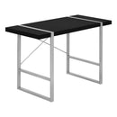 Monarch I 7664 Computer Desk - Black/Silver IMAGE 1