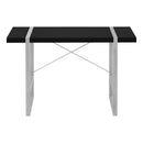 Monarch I 7664 Computer Desk - Black/Silver IMAGE 2