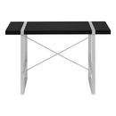 Monarch I 7664 Computer Desk - Black/Silver IMAGE 5
