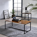 Acme Furniture Jurgen 83240 3 pc Coffee & End Set - Oak & Black IMAGE 1