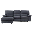 Acme Furniture Trifora 51605 Reclining Storage Sectional Sofa IMAGE 1