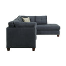 Acme Furniture Laurissa 54365 Sectional Sofa & Ottoman - Dark Blue IMAGE 3