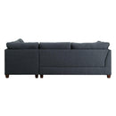 Acme Furniture Laurissa 54365 Sectional Sofa & Ottoman - Dark Blue IMAGE 4
