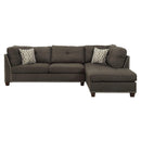 Acme Furniture Laurissa 54375 Sectional Sofa & Ottoman - Light Charcoal IMAGE 1