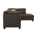 Acme Furniture Laurissa 54375 Sectional Sofa & Ottoman - Light Charcoal IMAGE 3