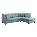 Acme Furniture Laurissa 54395 Sectional Sofa & Ottoman - Light Teal IMAGE 2