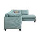 Acme Furniture Laurissa 54395 Sectional Sofa & Ottoman - Light Teal IMAGE 4